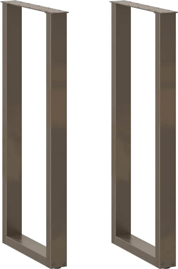Möbel Couchtischbeine U-Form 2 Stk. Naturstahl 40x(110-111) cm Stahl - Tischbeine 4013243
