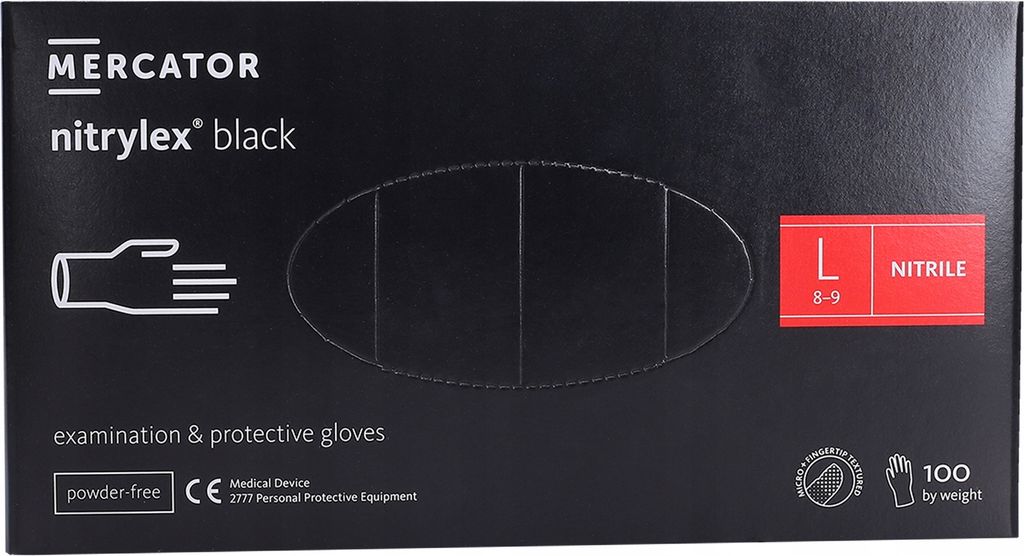 Mercator Medical Nitrylex Einmalhandschuhe, schwarz, Produktbild 5