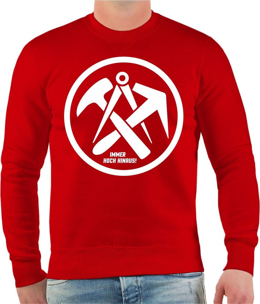 Herren Sweatshirt Dachdecker IMMER HOCH HINAUS