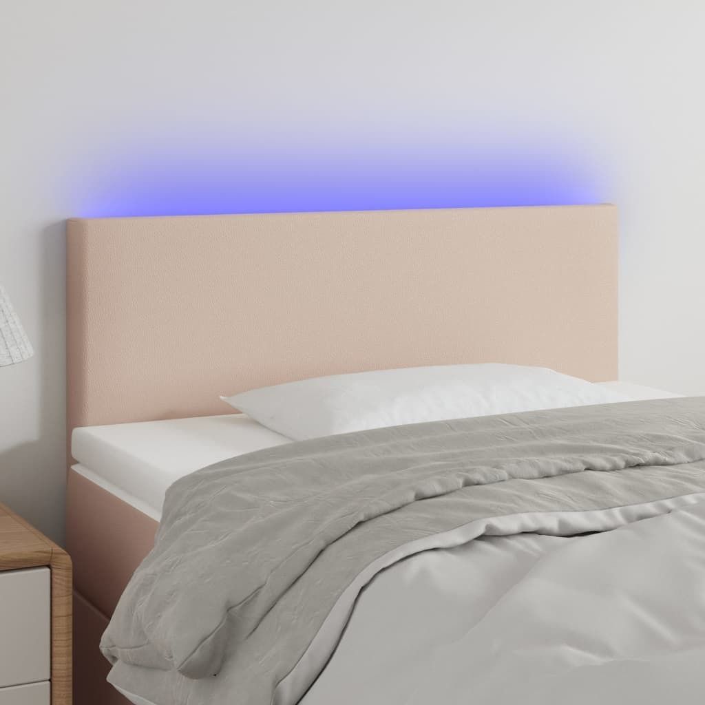 BEI CLORIS LED Kopfteil Cappuccino-Braun 80x5x78/88 cm Kunstleder - Kopfteile Neu8288799 2parcel