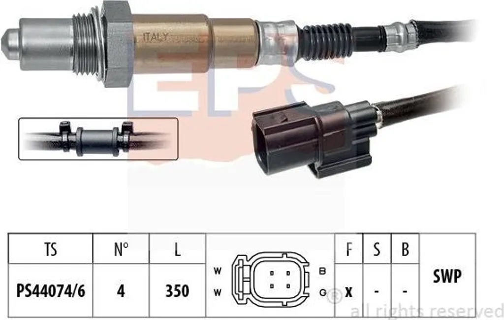 Sonde Lambda EPS 1 998 152 pour Civic - Capteur OE 36532RSHE01