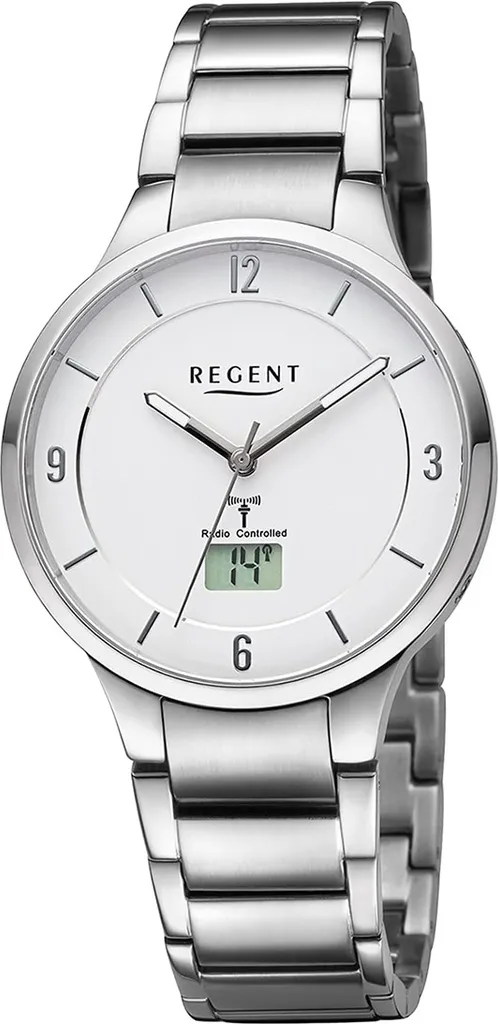 Montre femme Regent argentée radio-pilotée : accessoire idéal au bureau