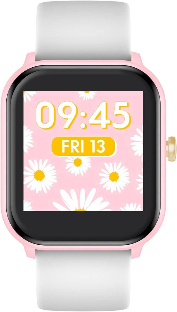 Ice-Watch Ice Smart Kinder Smartwatch Mädchen 1.40 Zoll Silikonarmband Pink Weiß Wasserdicht Spiel & Fitness Uhr