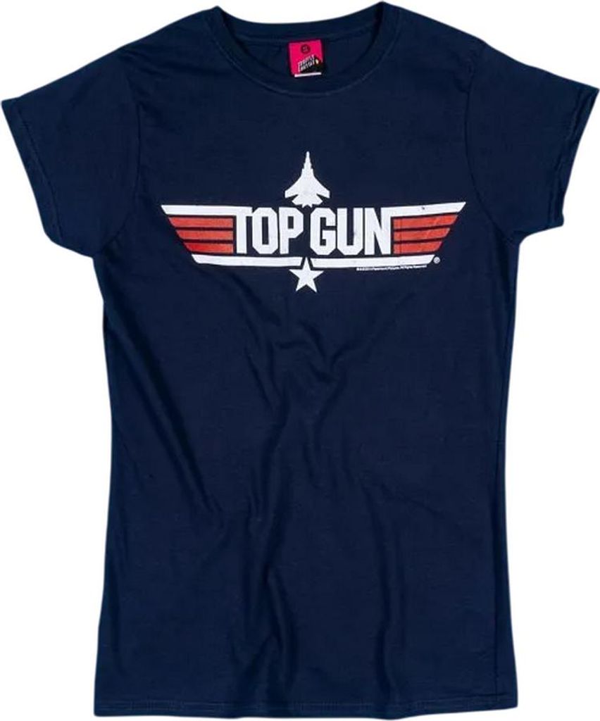 Top Gun - "Iceman" T-Shirt für Damen, Anliegend TT174 (M) (Blau)
