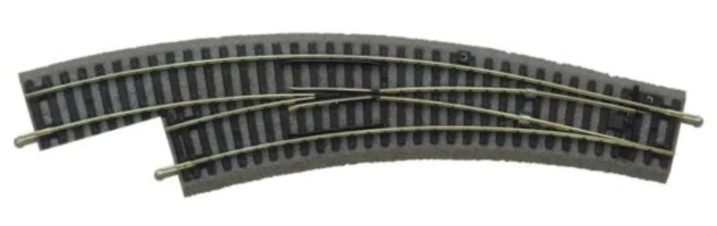 Aiguillage Courbe Gauche Voie H0 avec Ballast Piko 55422 pour Train