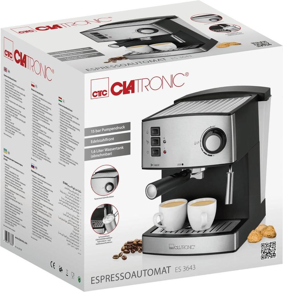 Automatyczny ekspres do espresso i cappuccino Clatronic ES Zdjęcie produktu 10