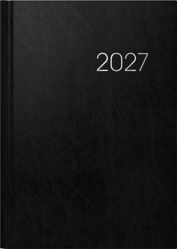 BRUNNEN Buchkalender Mod. 796 2027 | A5, Kunststoff, schwarz