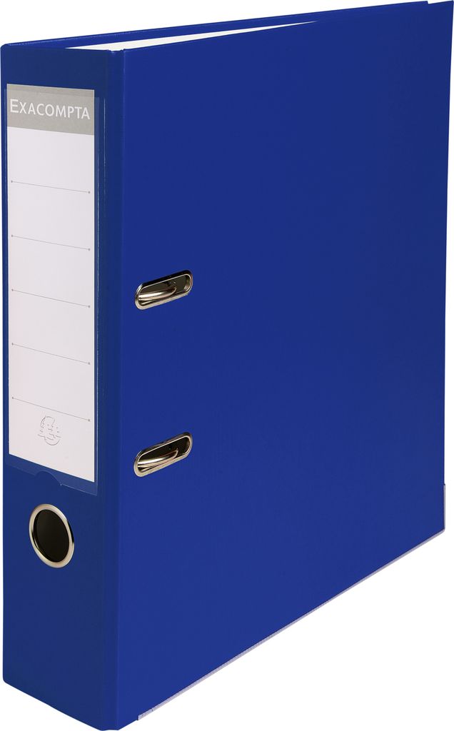 Exacompta 20x Ordner PP + 2 Ringen, Rücken 75mm, 318x284 mm A4, Blau, 918407B