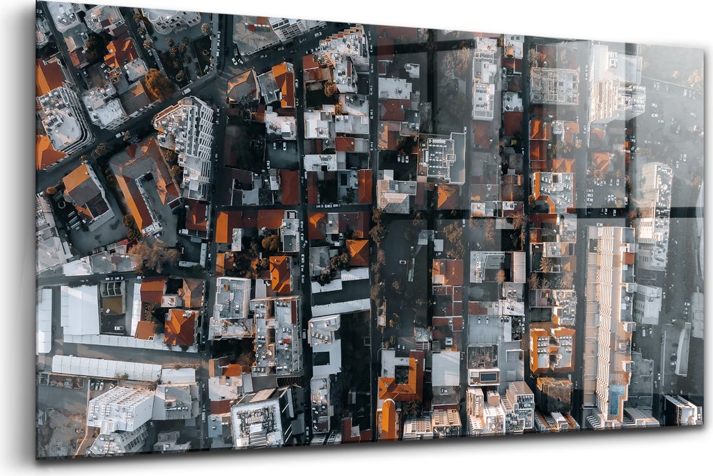 Bilder auf glas - Einteilig - Wanddekoration - Glas Bilder - 120x60 - Luftaufnahme von Limassol Stadtgebiet Zypern