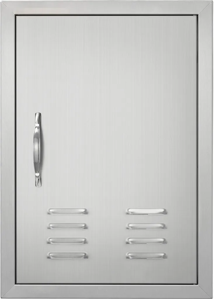 Porte de cuisine extérieure verticale pour îlot de cuisson et barbecue