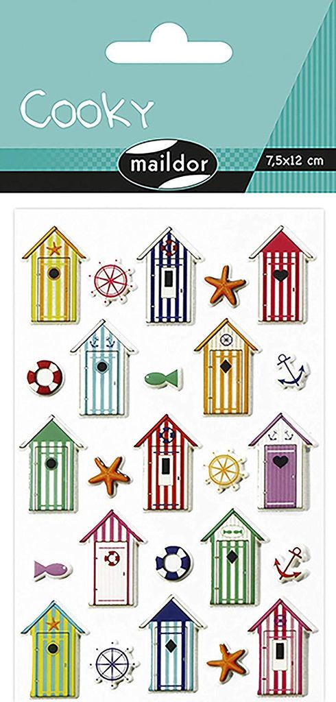 Maildor Stickers Cooky Strandkorb 7,5x12 1Bg