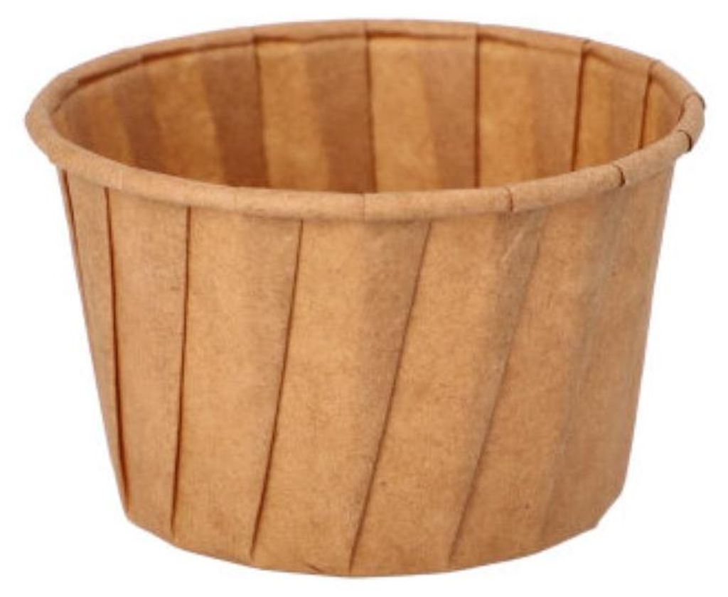 Dressingbecher, Papier "pure" 90 ml Ø 6,6 cm · 4,2 cm braun Produktbild 