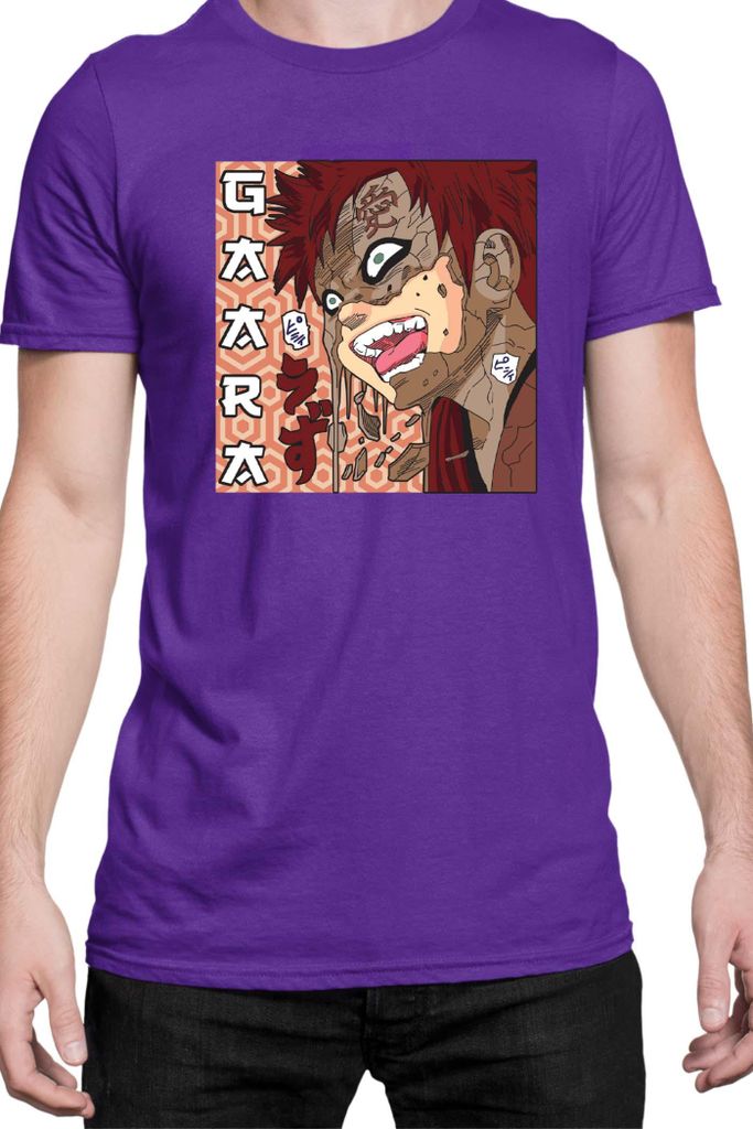 Herren T-Shirt Japan Manga Anime Comics Animation Naruto Gaara Shikaku, Man L / Lila