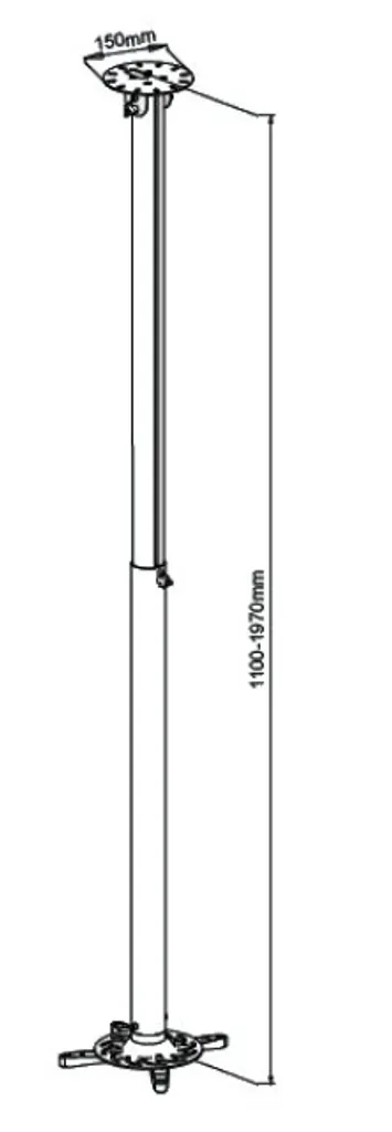 Support Beamer Extensible 110 à 197cm avec Inclinaison Multidirection - 2