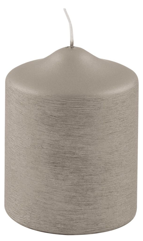 Fink KAARS, geborstelde metalen stompkaars, paraffine, Productafbeelding 