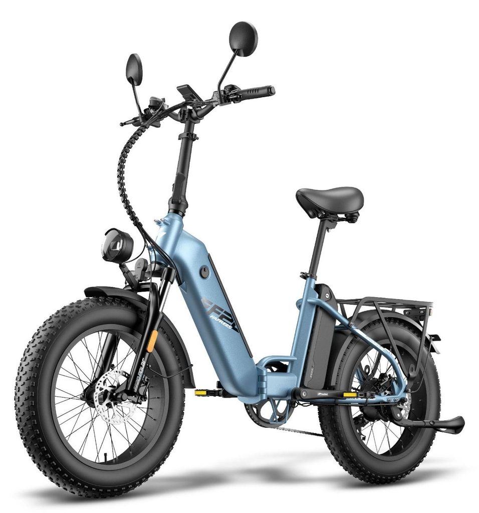 E-Bike FAFREES FF20 Polar - Batterie 48V12*2AH 20" Hydraulische Scheibenbremse - Grau Blau