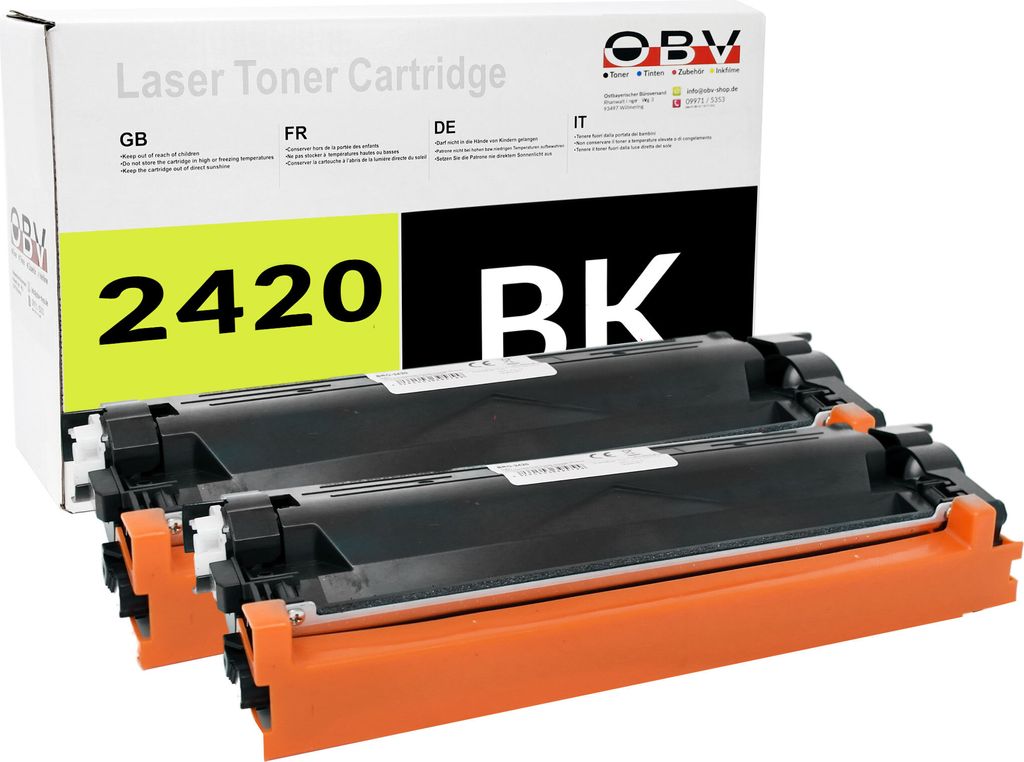 Kompatibel TN2420 OBV Toner (2x) ersetzt Brother TN-2420 MFC-L2710DN MFC-L2710DW MFC-L2712DN MFC-L2712DW