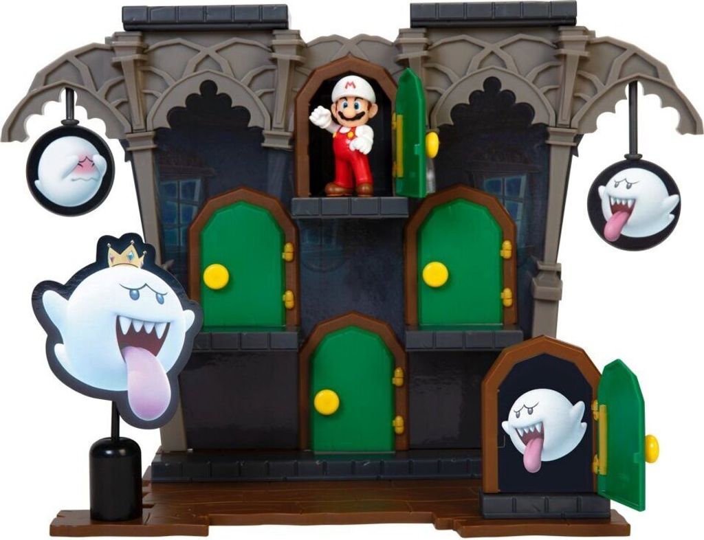 Nintendo Super Mario Buu Huu Haus Deluxe Spielset inkl. Mario Figur, 6 cm
