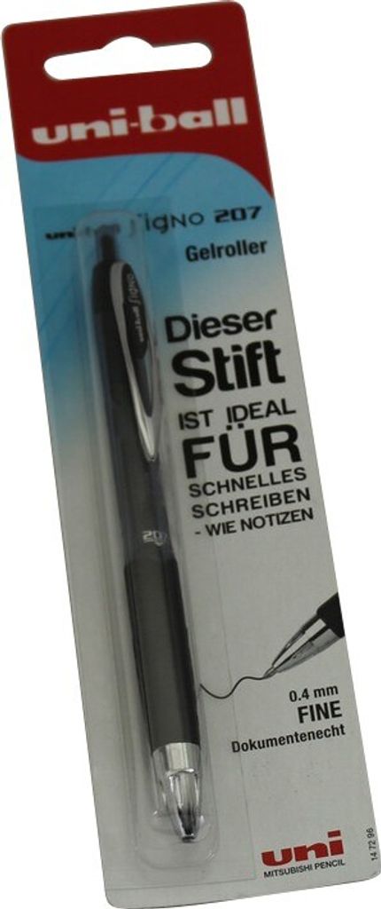 Faber Castell Gelstift Uni Ball Signo 207 Gelroller 0.4mm Schwarz