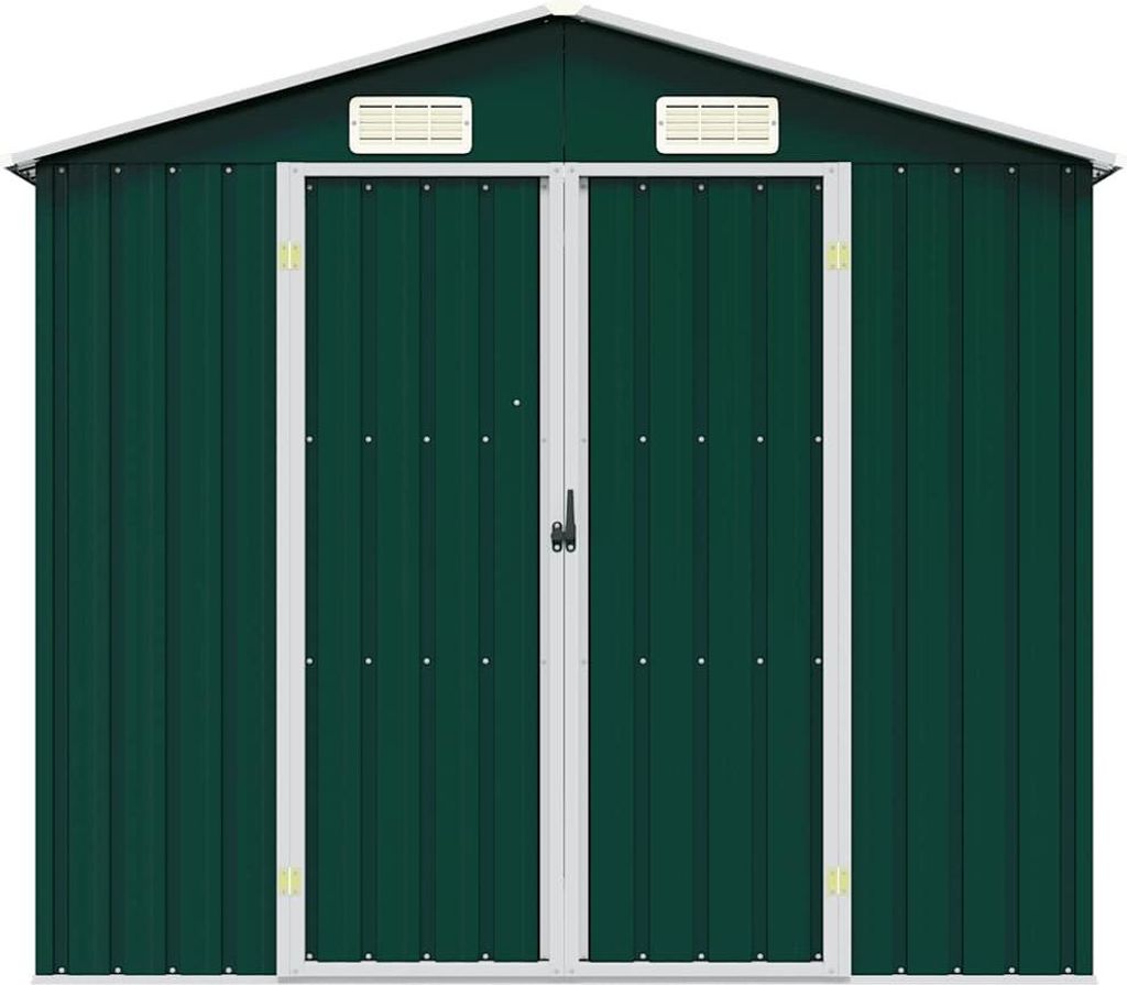 vidaXL Szopa ogrodowa zielona 205x129x183 cm stal Zdjęcie produktu 