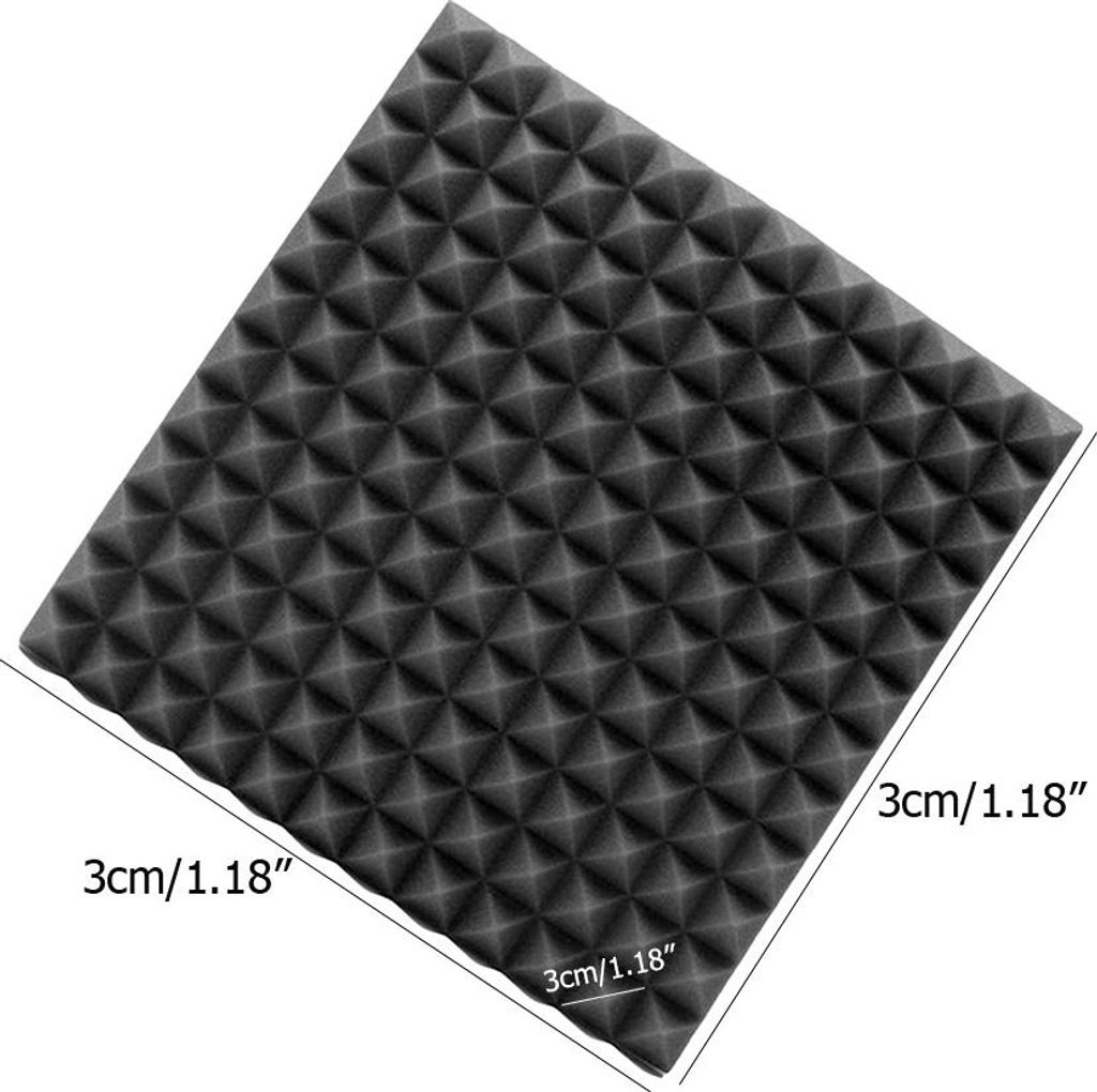 12pcs akustische Schaumplatten Schallabsorption Pyramid Studio Behandlungswand