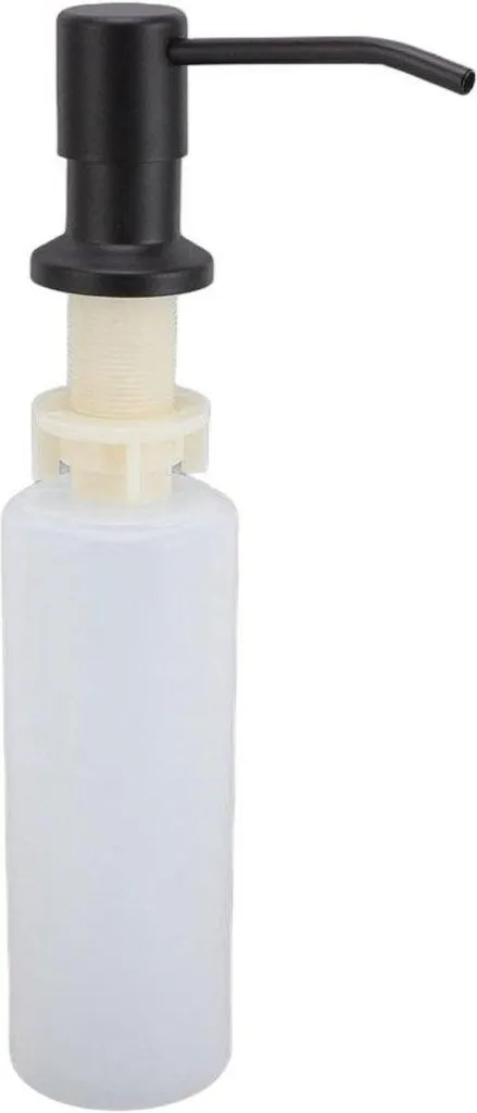 Pompe à savon liquide en acier inoxydable noir mat pour évier cuisine