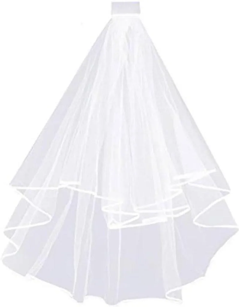 Petite coiffe de mariée en tulle transparent double épaisseur - Modèle Lya