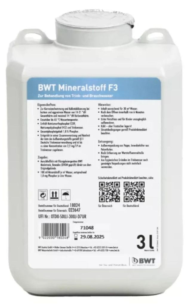 BWT minerálna látka F3, pre stredne tvrdú, mierne agresívnu Obrázok produktu 