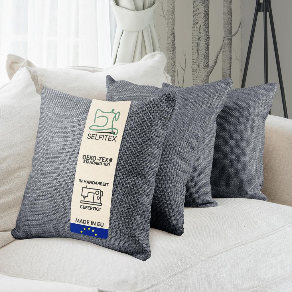 Selfitex Sofakissen, 40x40 4er Set mit Füllung und Bezug, Produktbild 
