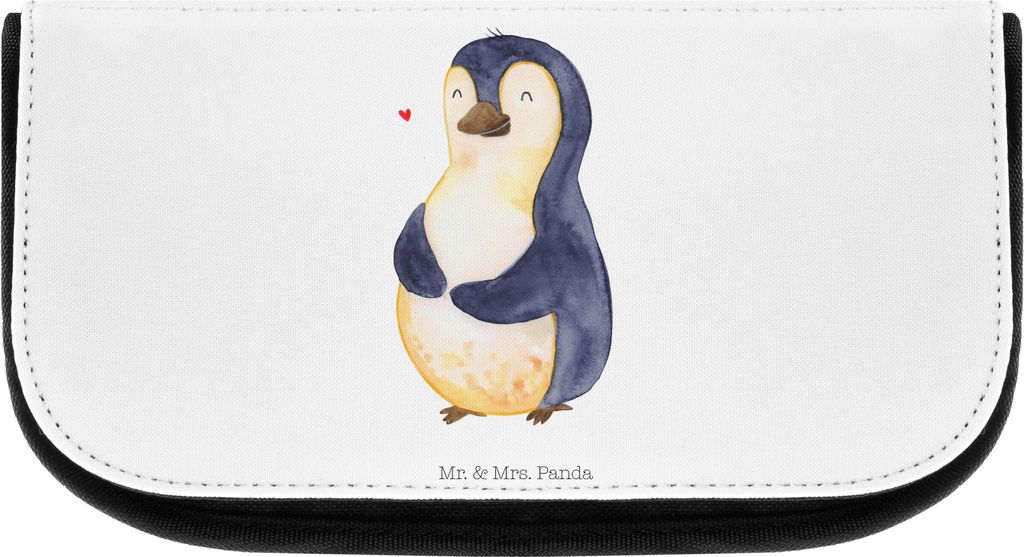 Mr. & Mrs. Panda kosmetiktäschchen Pinguin Diät - Weiß - Geschenk, Selbstliebe, Abnehmen, Motivation, kulturtäschchen, Kulturbeutel, Schminktas...