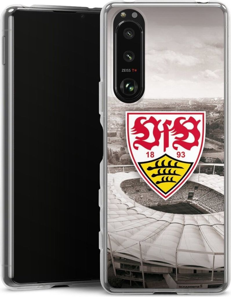 DeinDesign Handyhülle für Sony Xperia 5 III Silikon Hülle Case Smartphone Schutzhülle Offizielles Lizenzprodukt Stadion VfB Stuttgart