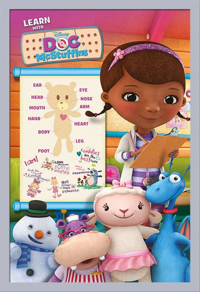 Poster Educativo Doc McStuffins con Cornice Sicura Shinsuke®