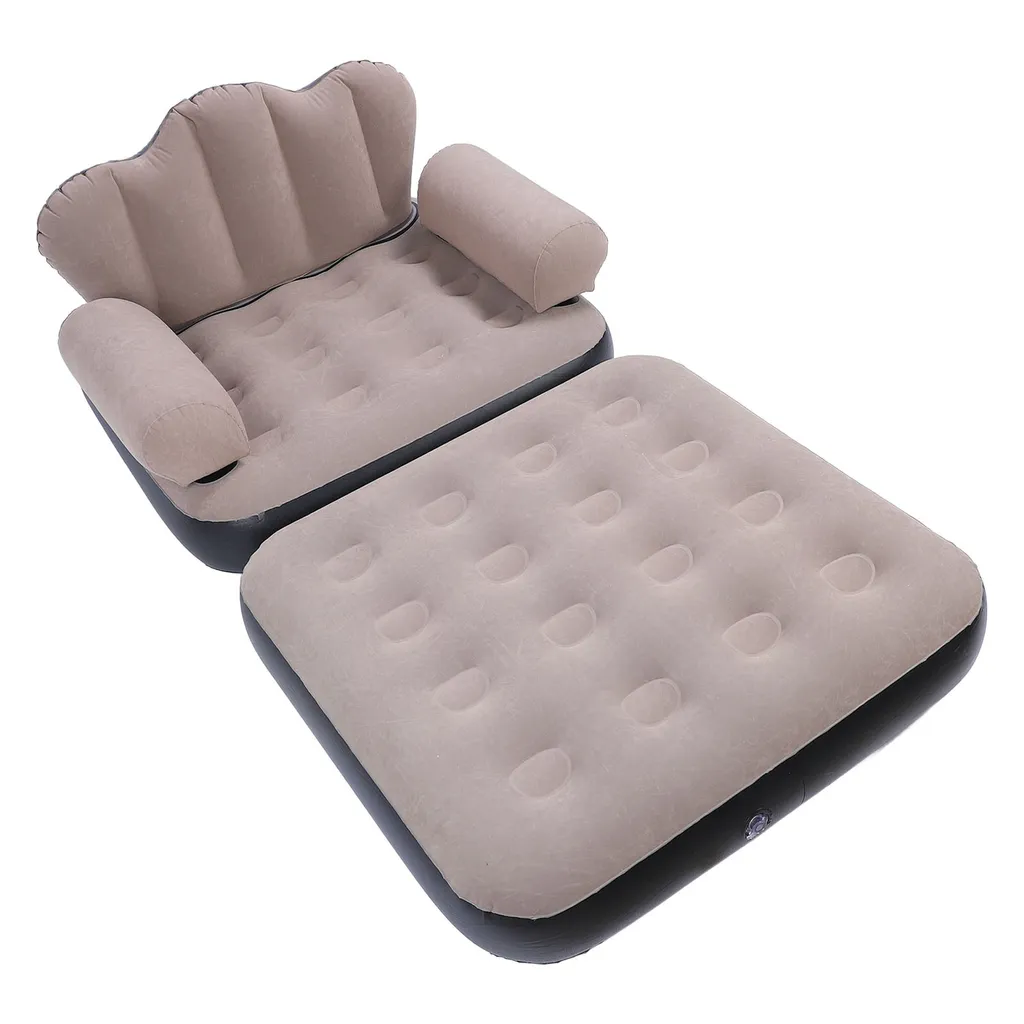 Canapé convertible gonflable 2 places, matelas d'appoint portable café