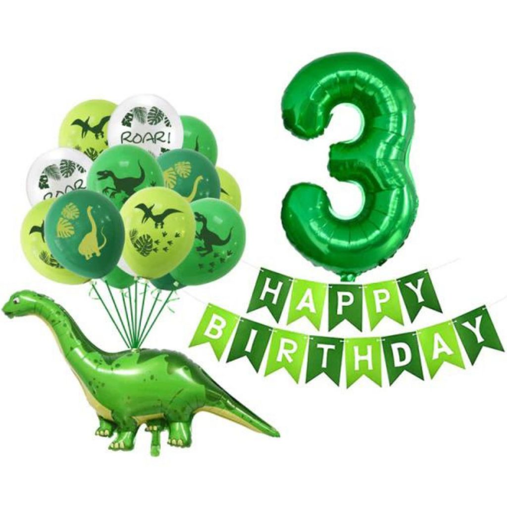 Dinosaurier Ballon  Set Geburtstag Kinder Junge Mädchen Party Dekoration Folien 
