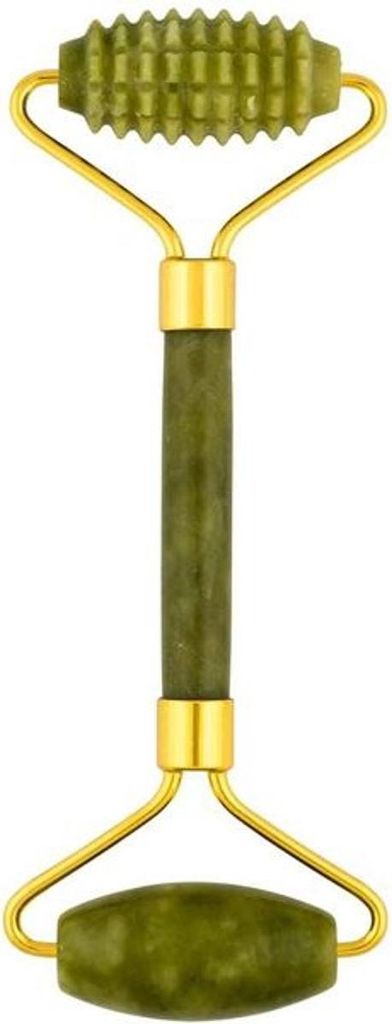 Jumada's - Jade Roller - Gesichtsmassageroller - Gut für die Durchblutung - Anti-Falten - Naturstein - Jade - Grün