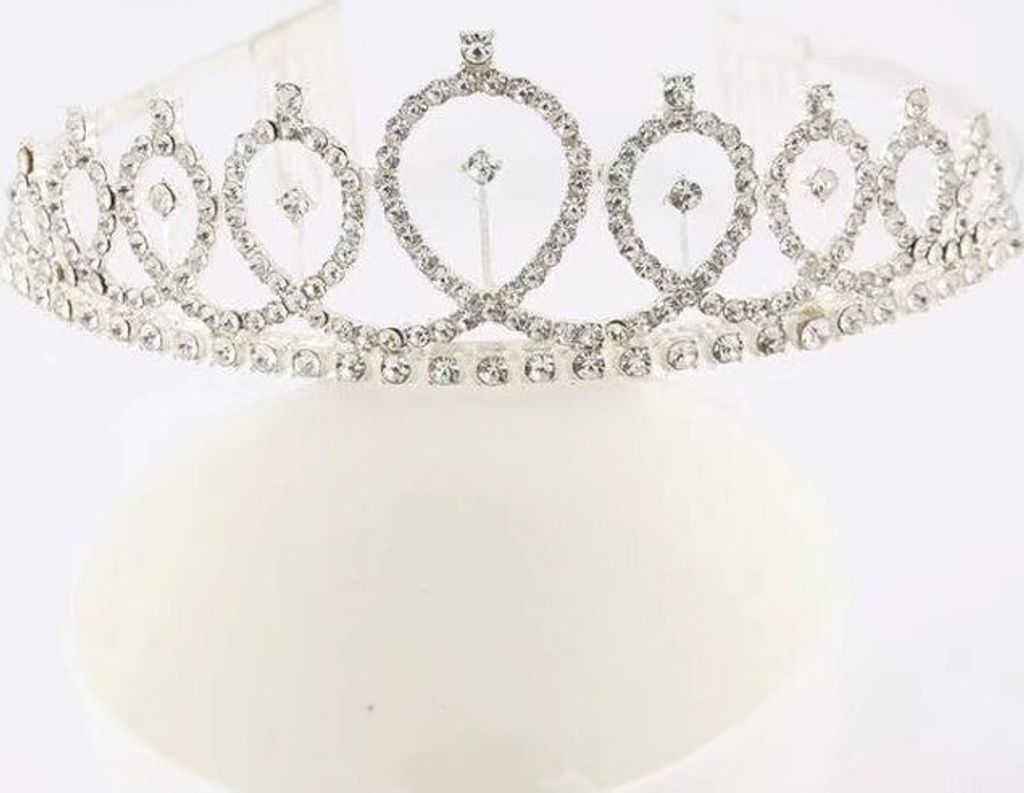 Tiara aus Strasskristallen, Haarreifen-Krone für die kleine Prinzessin, Geburtstagskrone für Mädchen mit der Schrift