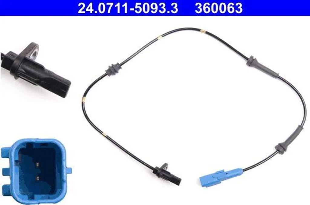 Capteur de Vitesse de Roue ABS compatible C2, C3, 1007 - Réf 454598