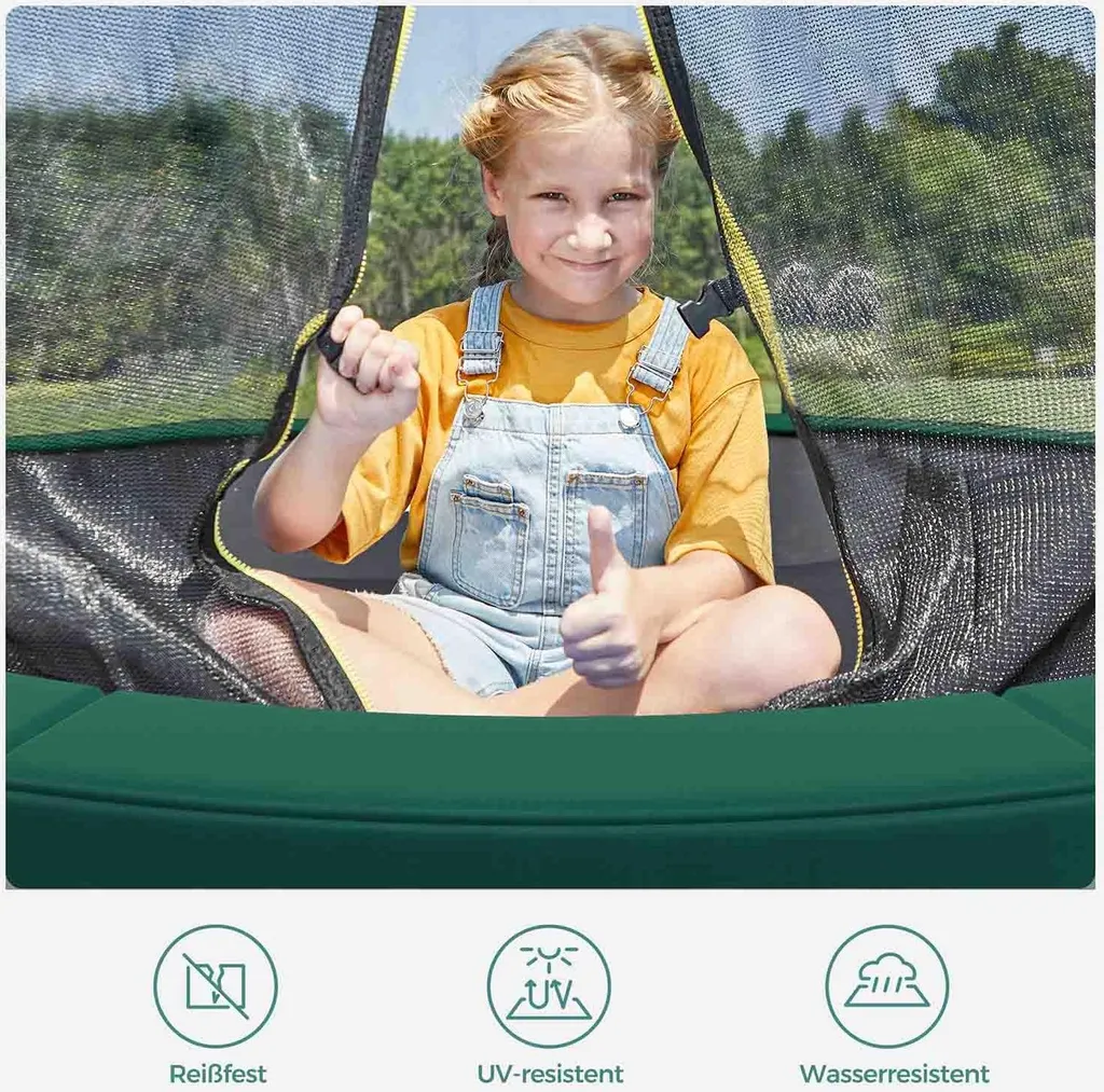 Coussin de protection pour trampoline avec kit de fixation indéchirable
