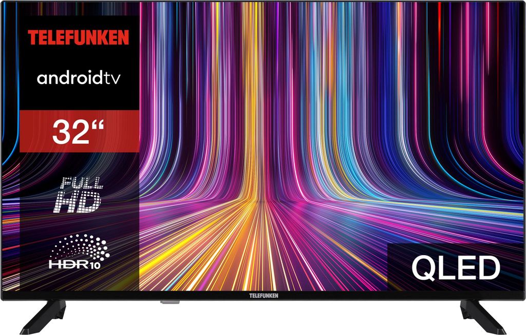 Telefunken QLED TV 32 Zoll Fernseher Full HD Android TV (HDR Smart TV, Triple-Tuner) QF32AN750S