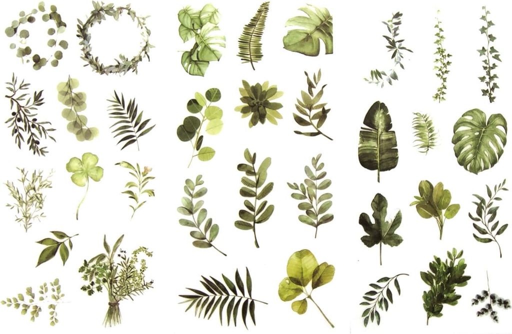 Oblique Unique 34 Sticker Blumen Pflanzen Blätter Aufkleber Produktbild 