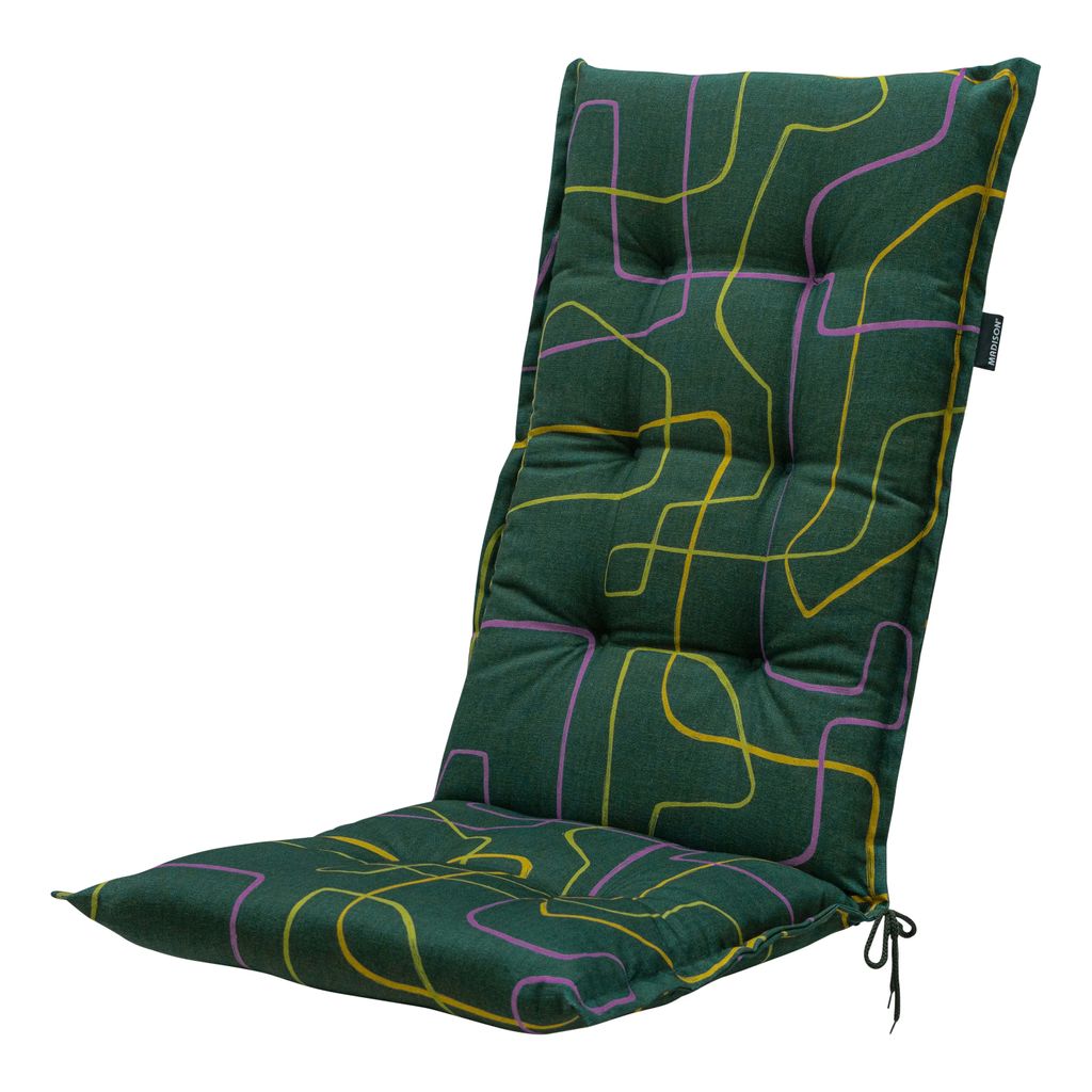 Madison - Gartenkissen Joah Green mit hoher Rückenlehne - 123x50cm