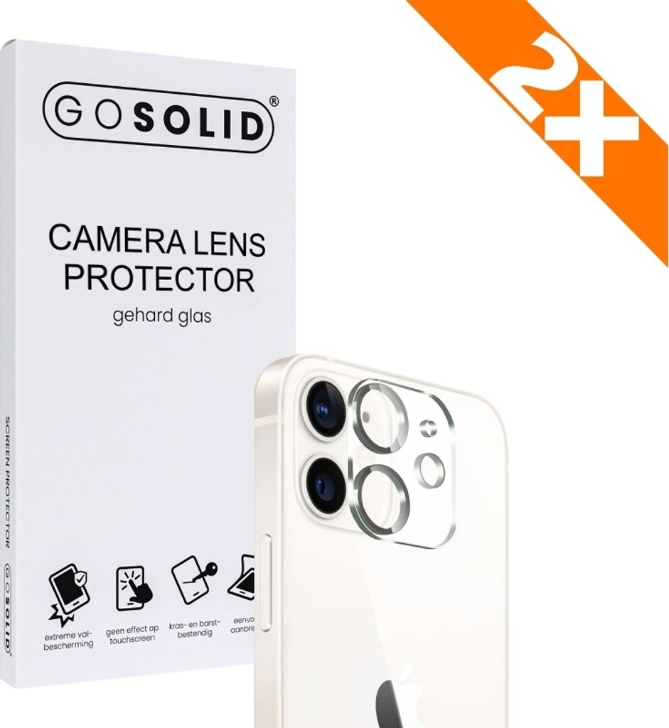 GO SOLID! Apple iPhone 12 Kamera-Objektivschutz aus Hartglas - Duopack