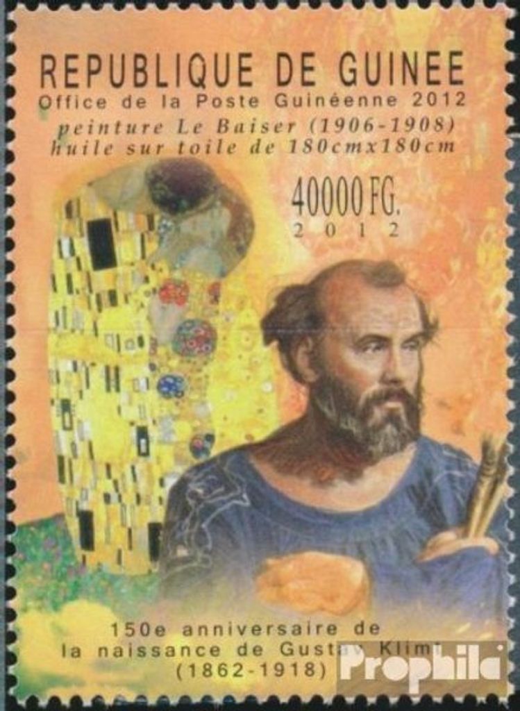 Briefmarken Guinea 2012 Mi 9331 (kompl. Ausgabe) postfrisch Gustav Klimt (1862-1918)