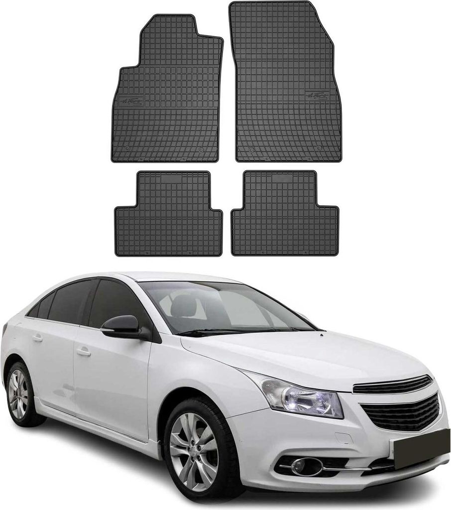 OMAC Gummi Fußmatten für Chevrolet Cruze 2012-2019 Automatten Gummi Schwarz 4tlg