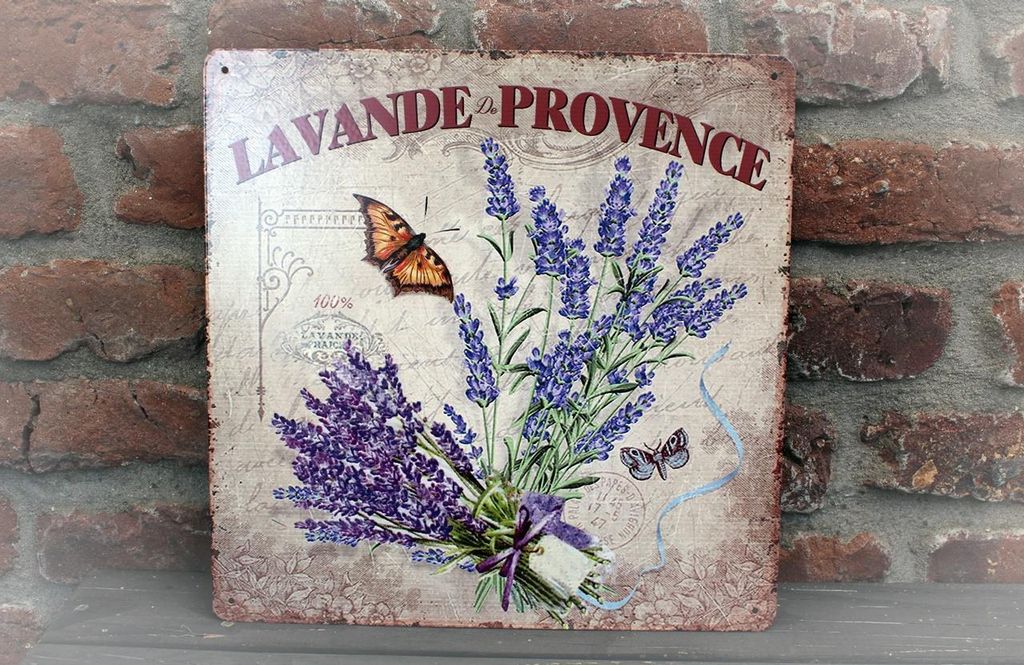 Shabby Blechschild Lavendel Provence II Produktbild 