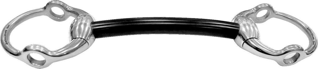 Sprenger Aufzieh Olivenkopf Stangengebiss 16 mm Hartcarbon mit Aufziehringen , Größe:125 mm