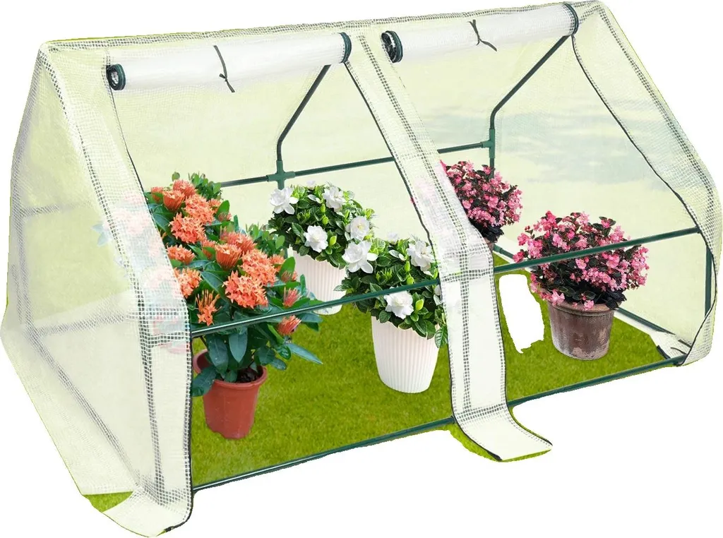 Mini Serra Portatile Giardino 180x90x105 | PE Impermeabile e Ferro