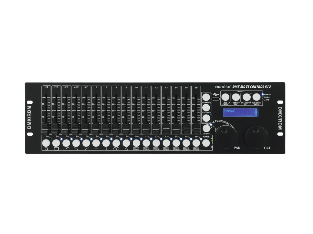 Contrôleur DMX 512 avec 32 Canaux et Format Rackable 48,30cm Eurolite