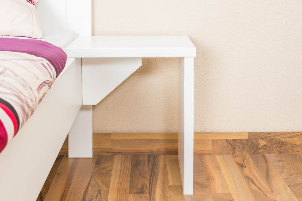 Nachttisch Weiß 47x40x35 (HxBxT) Kiefer massiv