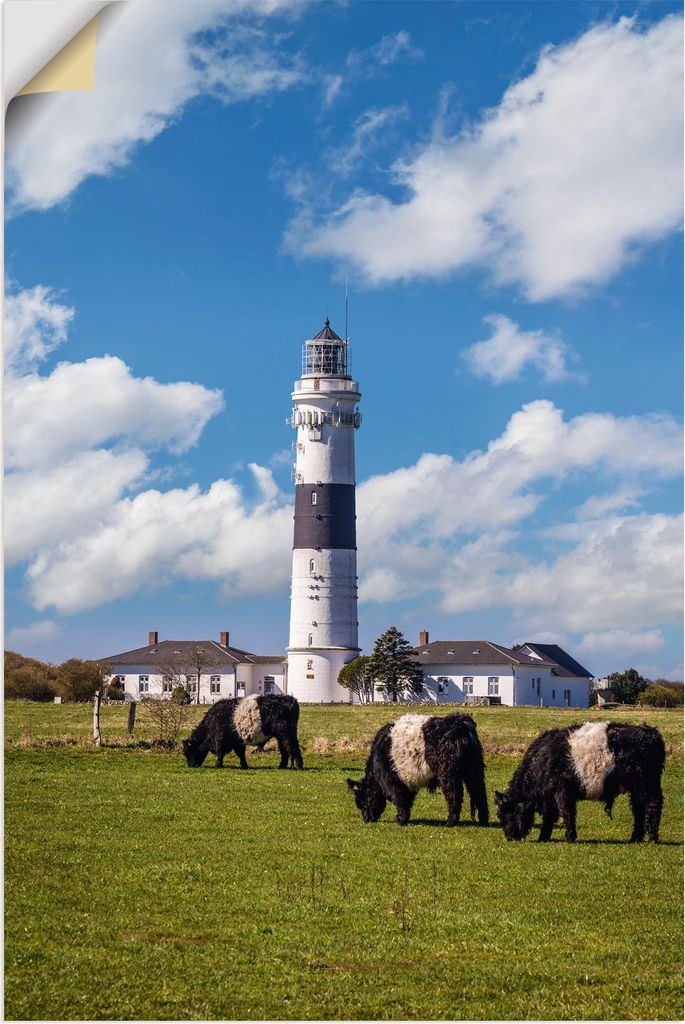 ARTland Wandbild, selbstklebend Leuchtturm Langer Christian Kampen Sylt Größe: 40x60 cm